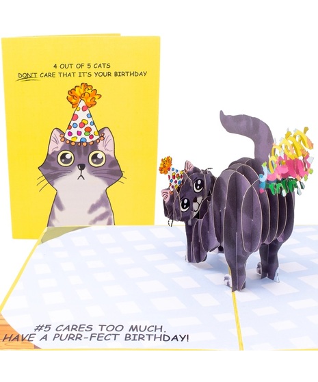 Purrfect Birthday Pop up Card