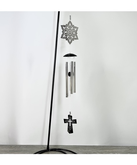 Snowflake Cross Wind Chime