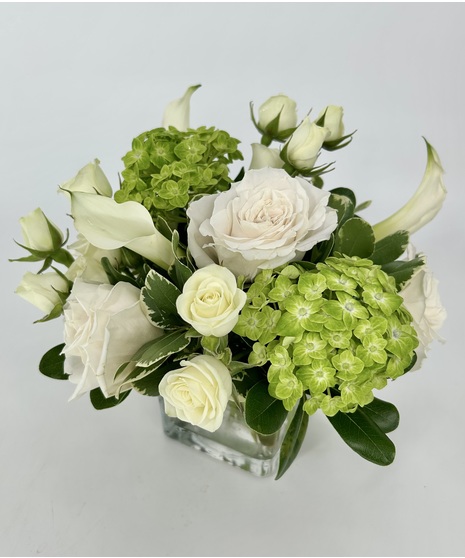 Green & White Centerpieces