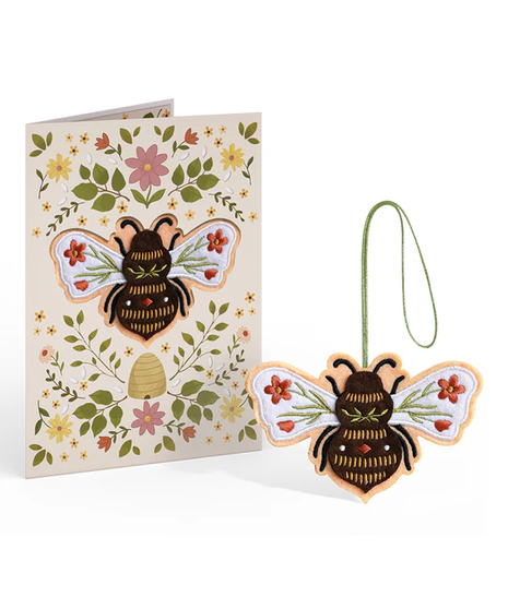 Botanical Bee HeartFelt Charm Card
