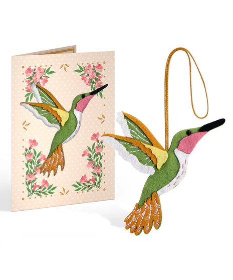Serene Hummingbird HeartFelt Charm Card