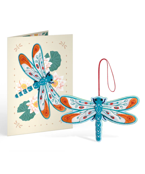 Peaceful Dragonfly HeartFelt Charm Card