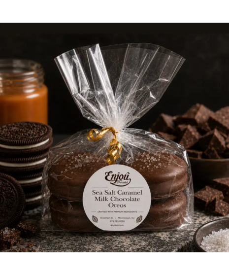 Enjou Chocolate Covered Sea Salt Caramel Oreos