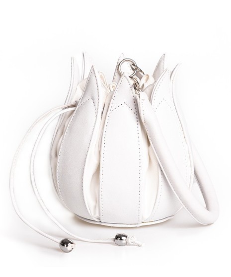 White Wedding Tulip Small Handbag