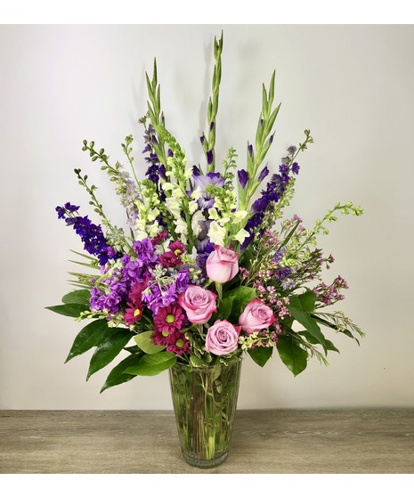 White funeral wreath, Scent & Violet, flowers and gifts