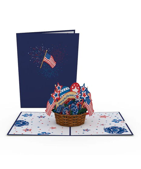 Americana Basket Pop-Up Card
