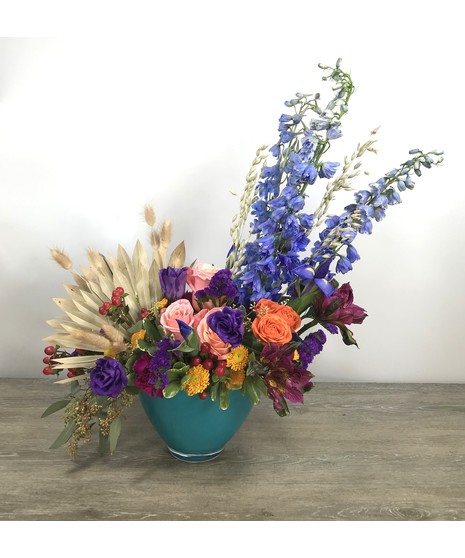 cheerful and colorful flower arrangement
