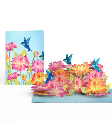 Lovepop Vibrant Hummingbirg Garden Pop-Up Card