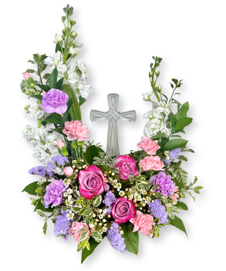 Floral Crystal Cross